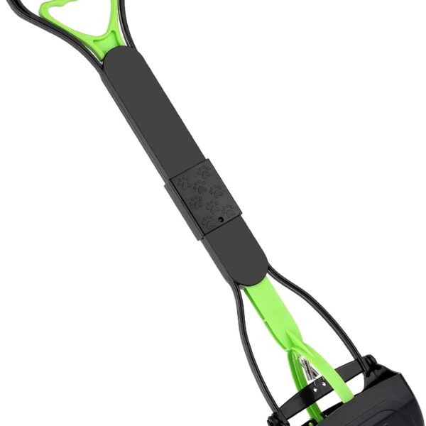 Sunkoon 28inch Non-Breakable Pooper Scooper for Dogs, Long Handle Foldable Portable Dog Scooper with High Strength Durable Spring, Easy to Pick Up for Grass and Gravel