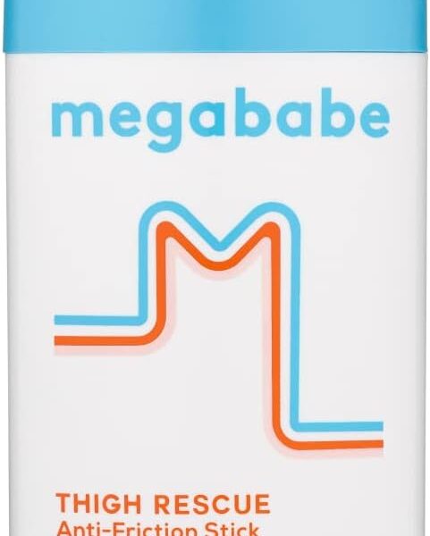 Megababe Thigh Rescue Anti-Chafe Stick | Prevents Skin Chafe & Irritation | Thighs, Arms, Bra-Lines & More | 2.12 oz