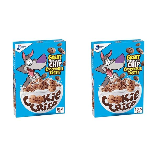 Cookie Crisp, Breakfast Cereal, Chocolate Chip Cookie Taste, 10.6 oz (Pack of 2)