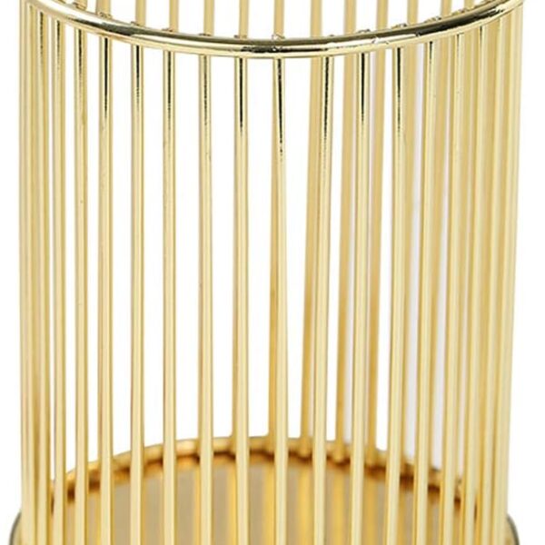 Gold Metal Pen Holder for Desk, Makeup Brushes Cup, Pencil Holders, Office&Home Organizer