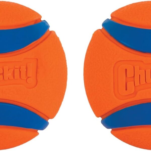 Chuckit! Ultra Ball Dog Toy, Medium (2.5 Inch Diameter) Pack of 2, for breeds 20-60 lbs