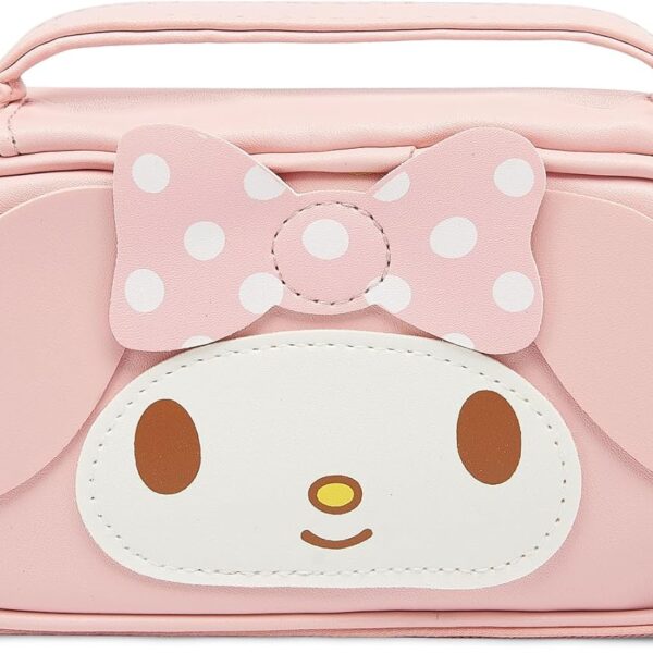 Rjivofa Cute Pencil Case for Girls, Pu Leather Pencil Box Pouch with Zipper (Cartoon Design), Large Capacity Stationery Storage Organizer for School Office Supplies