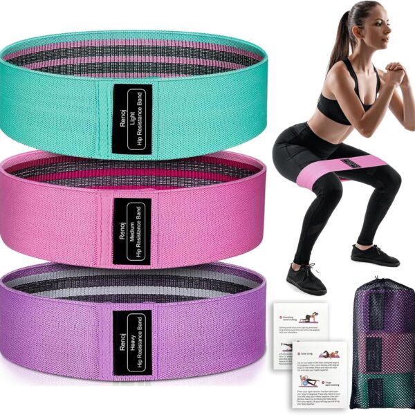 Resistance Bands, Exercise Workout Bands for Women and Men, 5 Set of Stretch Bands for Booty Legs, Pilates Flexbands