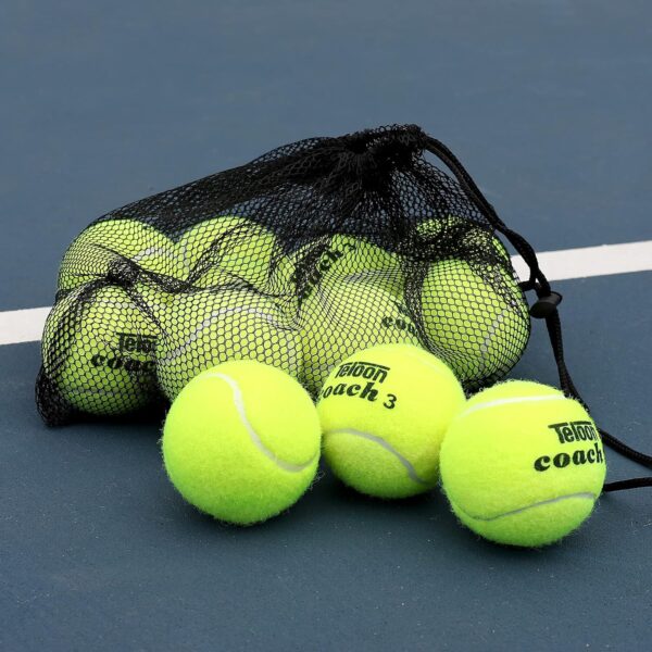 Teloon Pressure Training Tennis Balls-12 or 18 Count-Mesh Carry Bag?4 Colors Available?Pressureless Training Exercise Tennis Balls for Beginners.